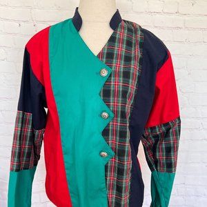 80's "Mo Betta" Eclectic Western Womens Blouse - Size Large